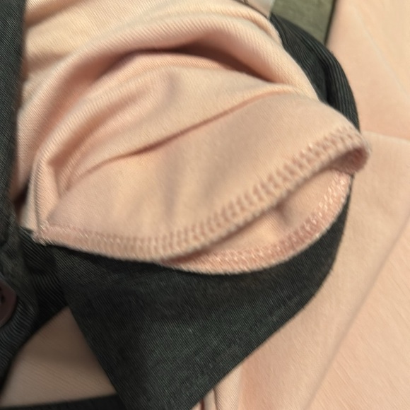 Draper’s &Damon’s Pink and Black Button-Up Shirt  shoulder pads women’s large - Picture 15 of 16